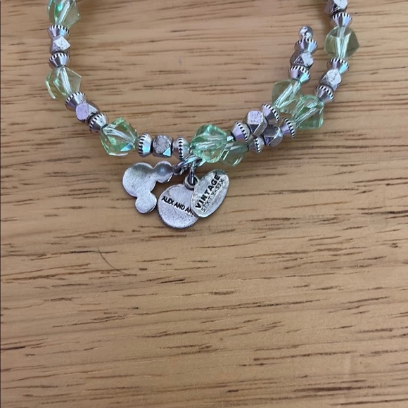 Green Beaded Alex And Ani 'Wishes' Bracelet - Picture 2 of 3